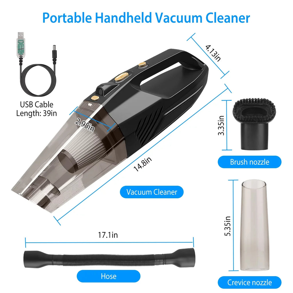 Handheld Vacuum Cleaner, iMountek  Car Vacuum Cleaner 120W 8000PA  12V Home Duster Powerful Suction with Accessory Kit