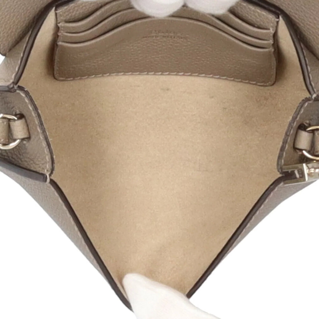 Pre-Owned Chloé Chloe Faye shoulder bag leather gray ladies (Fair)