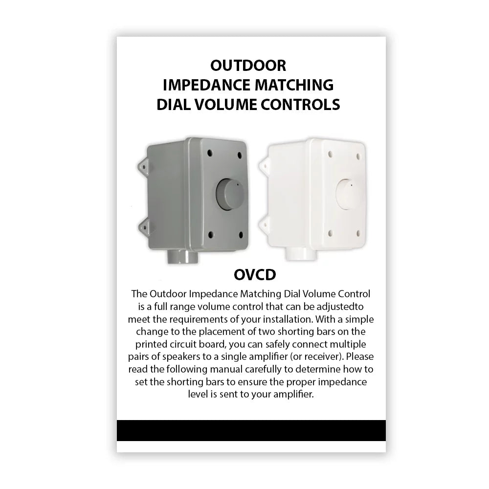 Theater Solutions  Outdoor Volume Controls Gray Weatherproof 3 Piece Set