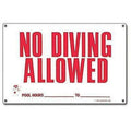 Poolmaster 40342 No Diving Allowed Sign for Residential or Commercial Pools: New