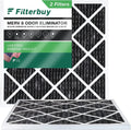 Filterbuy 10x10x1  8 Odor Eliminator Pleated   Furnace Air Filters with Activated Carbon (2-Pack)