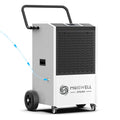 Moiswell 240 Pints Commercial Dehumidifier with Pump and Drain Hose - Ideal for Industrial Site, Basements, Water Damage Unit for Large Spaces up to 8,500 Sq Ft - Auto Defrost, Memory Starting