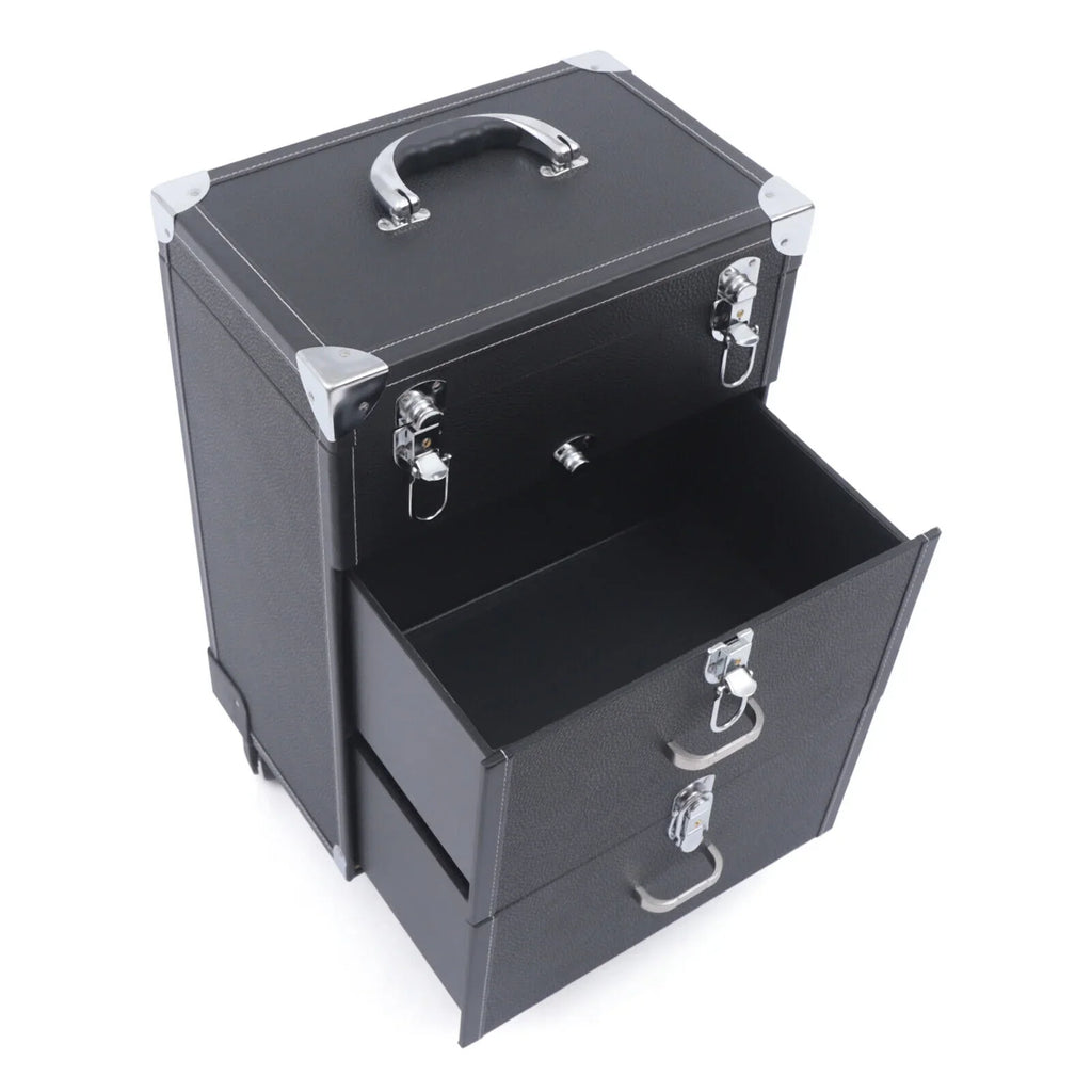 Nail Polish Storage box Travel Makeup Rolling Organizer Cosmetics Train Case with Wheels