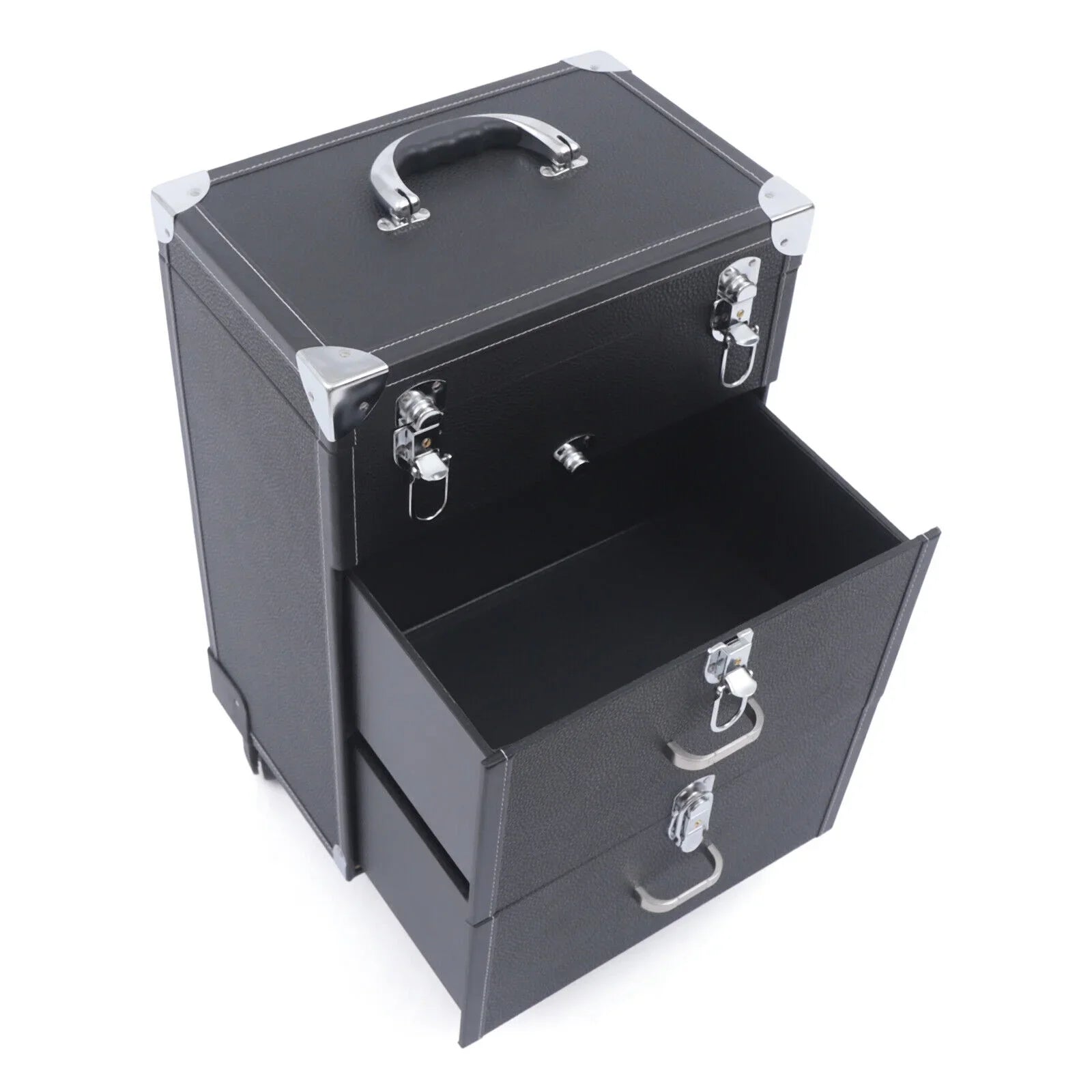 Nail Polish Storage box Travel Makeup Rolling Organizer Cosmetics Train Case with Wheels