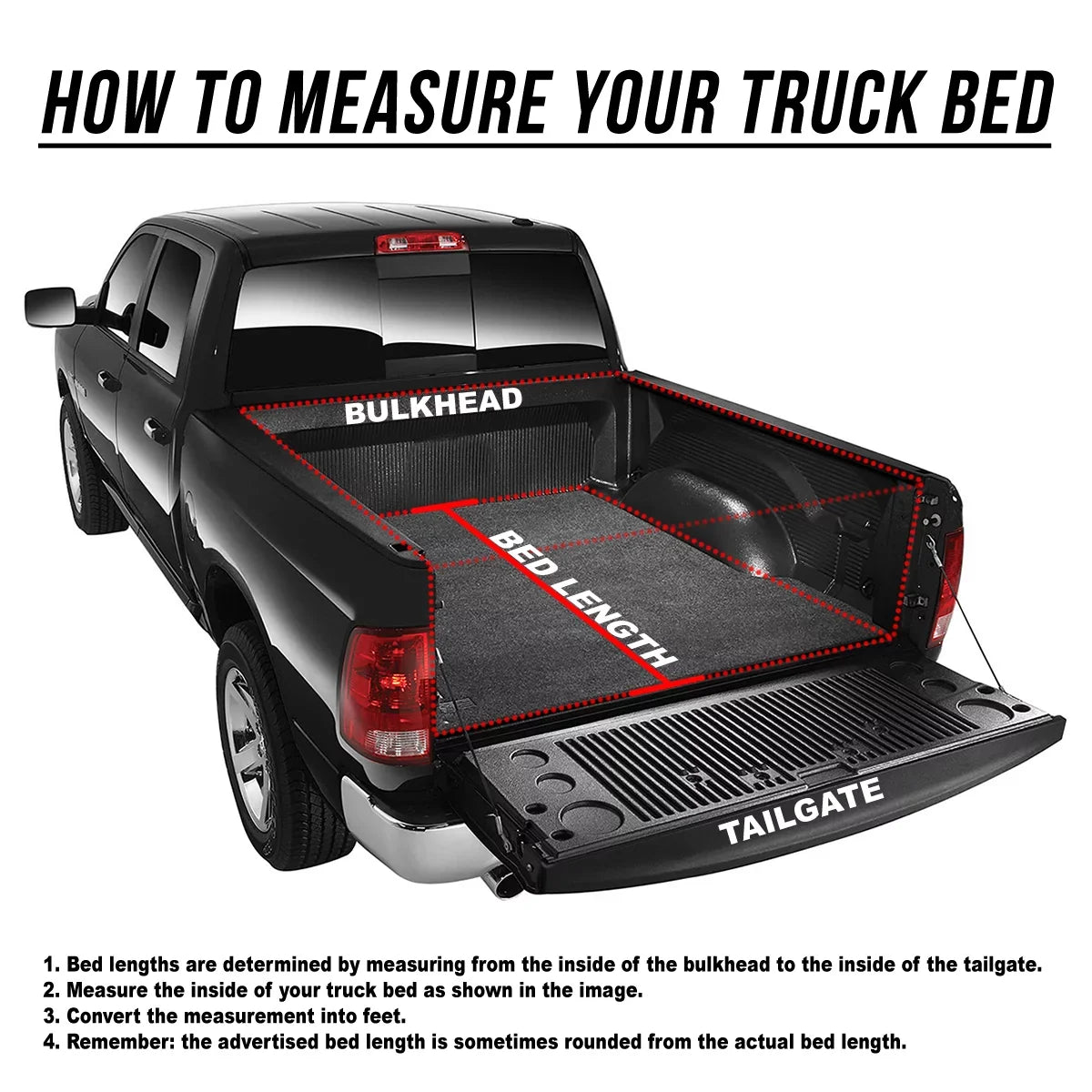 Auto Drive Soft Tri Fold Truck Bed Tonneau Cover Fits 22-23 Toyota Tundra 6.5Ft Bed