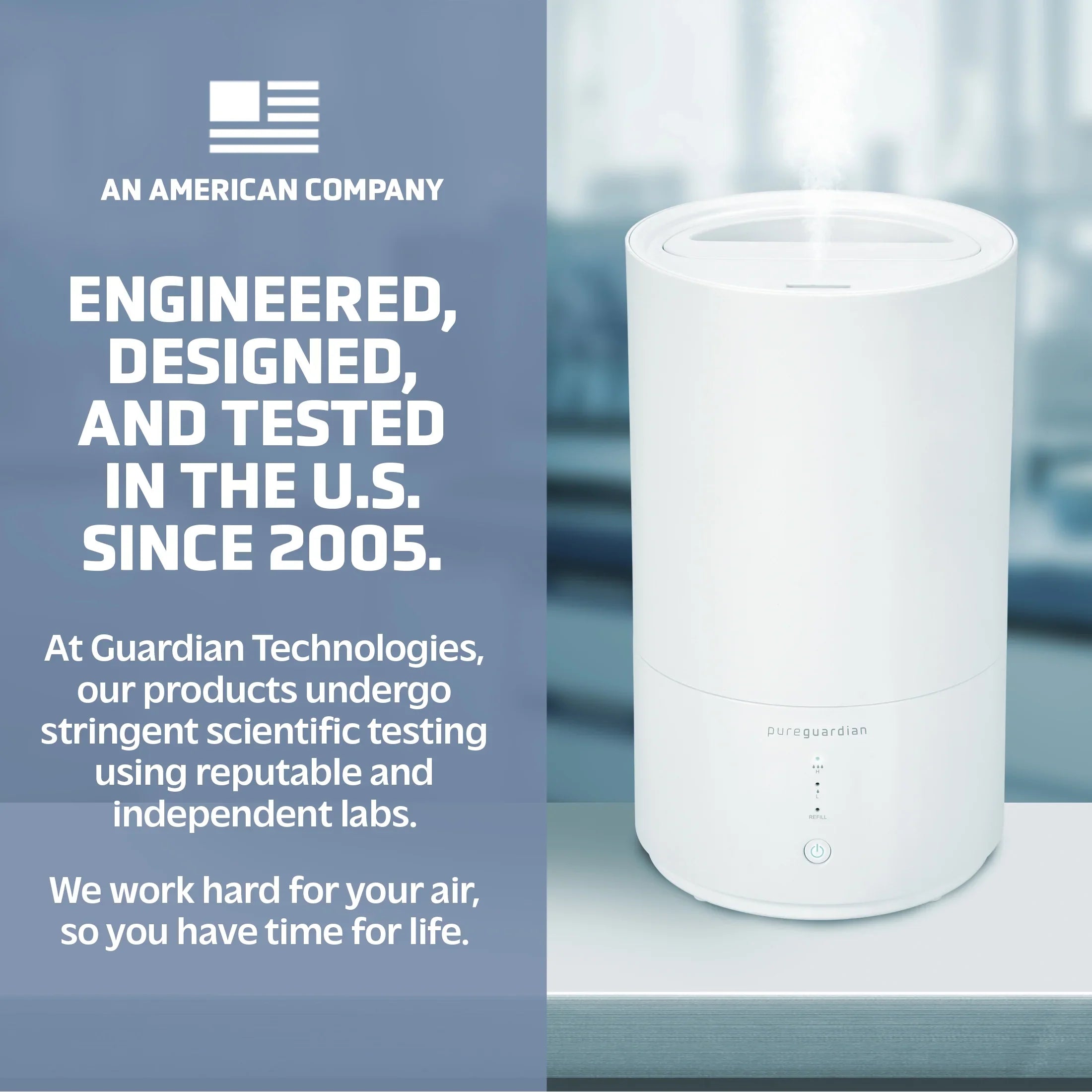 Pure Guardian 30-Hour 0.80 Gal. Cool Mist Ultrasonic Humidifier with Aroma Tray, 330 Sq. ft.
