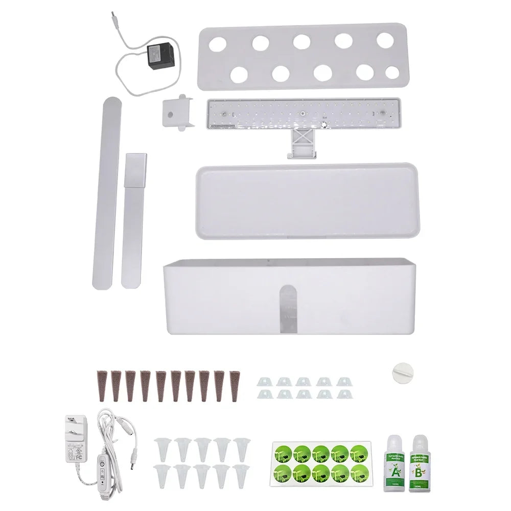 Smart Hydroponics Growing System Indoor Garden Kit 9 Pods Automatic Timing with Height Adjustable 15W  Grow Lights 2L Water Tank Smart Water Pump for Home Office Kitchen