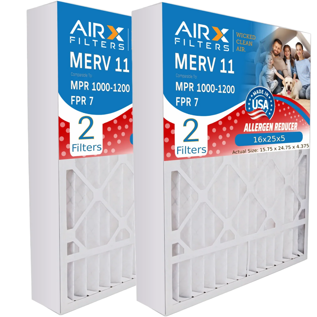 16x25x5 Air Filter  11 Comparable to  1000,  1200 &  7 Compatible with Lennox  Air Filter 2 Pack by     .