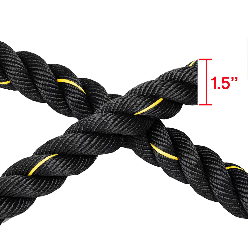 49.2ft Length, Heavy Jump Rope Skipping Rope Workout Battle Ropes Total Body Workouts Power Improve Strength Building Muscle for Mens/Womens