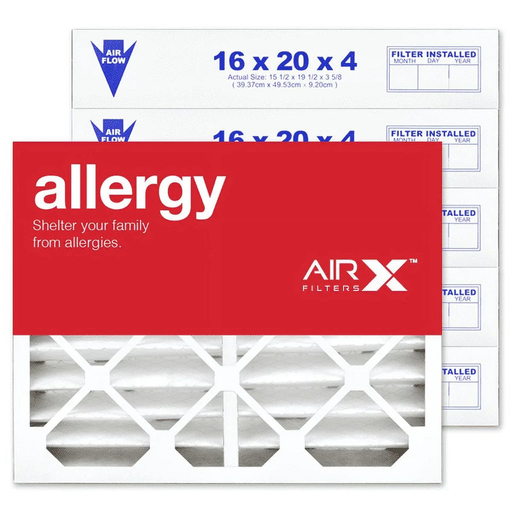 AIRx Filters Allergy 16x20x4 Replacement Air Filter  11 for White Rodgers -108 -111, 6-Pack