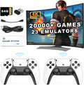 New dual joystick console controller,    4K  console  double play controller, more than 20,000 games, 4K  output and wireless controller relive classic games.