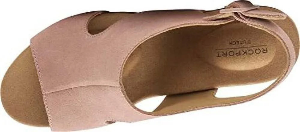 Rockport Vivienne Size  9   Women's Suede Slingback Sandals Light Rose
