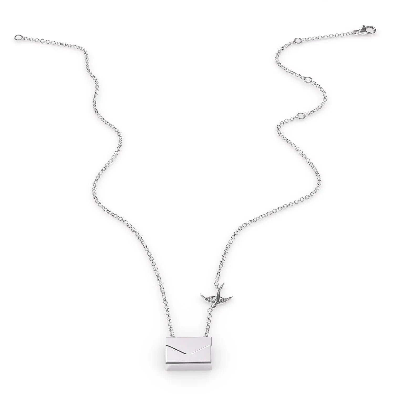 Locket Necklace Irish Coffee Cocktail, Vintage style in a silver Envelope Neonblond