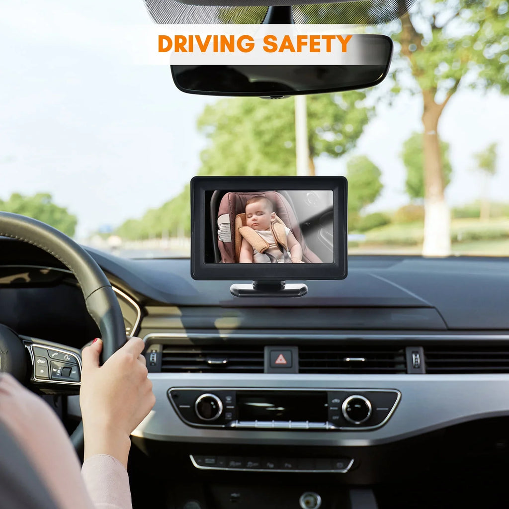 Anself Invigilator Baby Car Mirror Camera with 150° Wide View for Rear Facing Seat and 1080P  Video Display