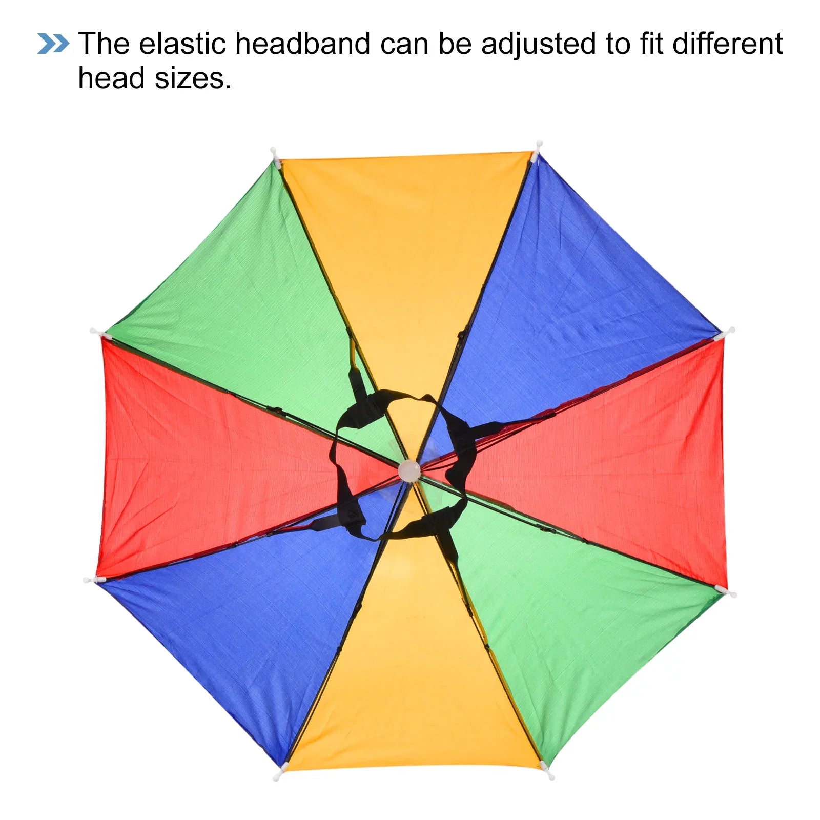Uxcell 20" Fishing Umbrella Hat Folding Sun Rain Cap Head Umbrella Watermelon Color 4 Pack