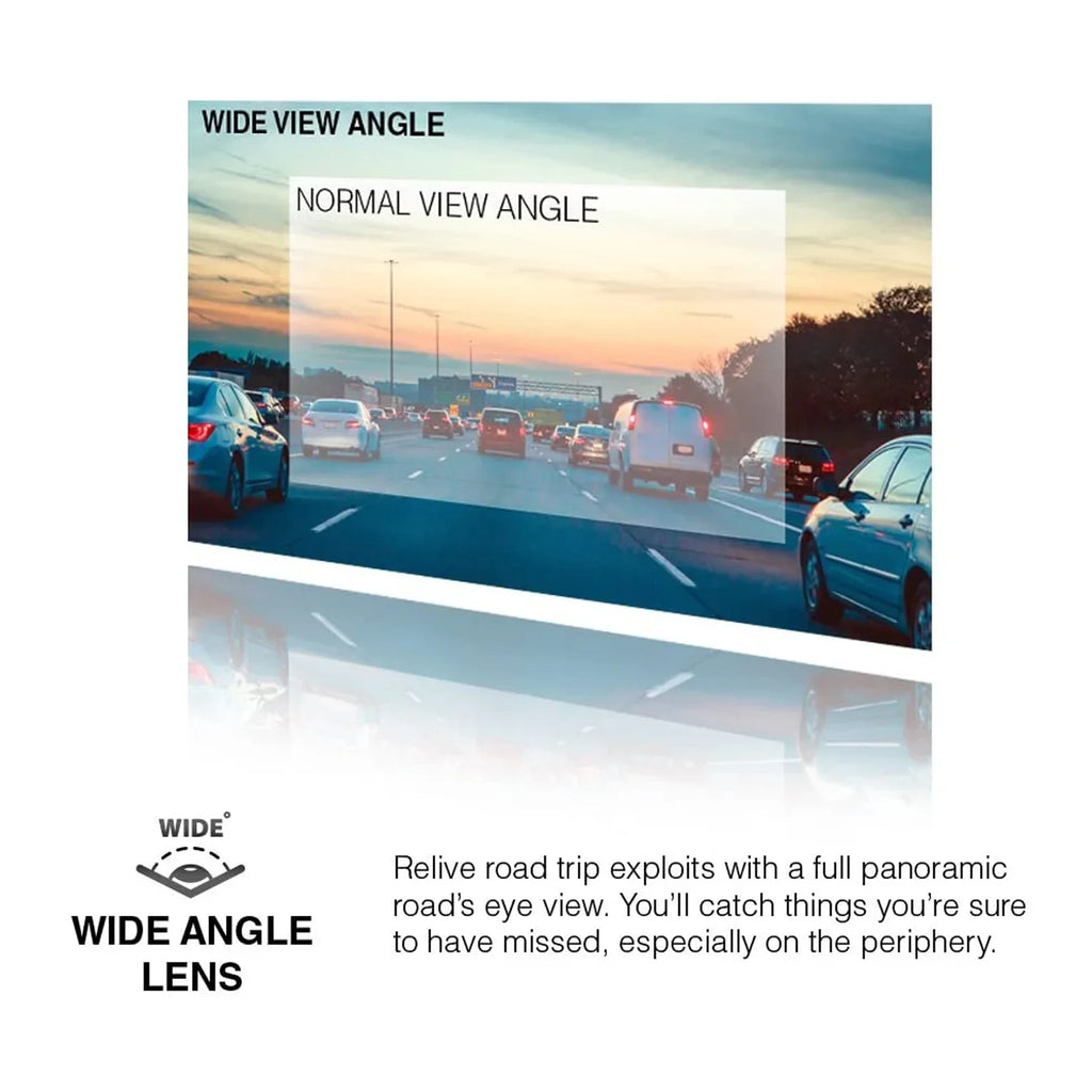 Rovi -6001 Magnetic Mount 1080p Full  High Definition Panoramic Car Dash Camera Recorder with 1.5 Inch Wide Screen Wi-Fi, , Loop Video Recording, Impact Detection and 360 Degree Rotation