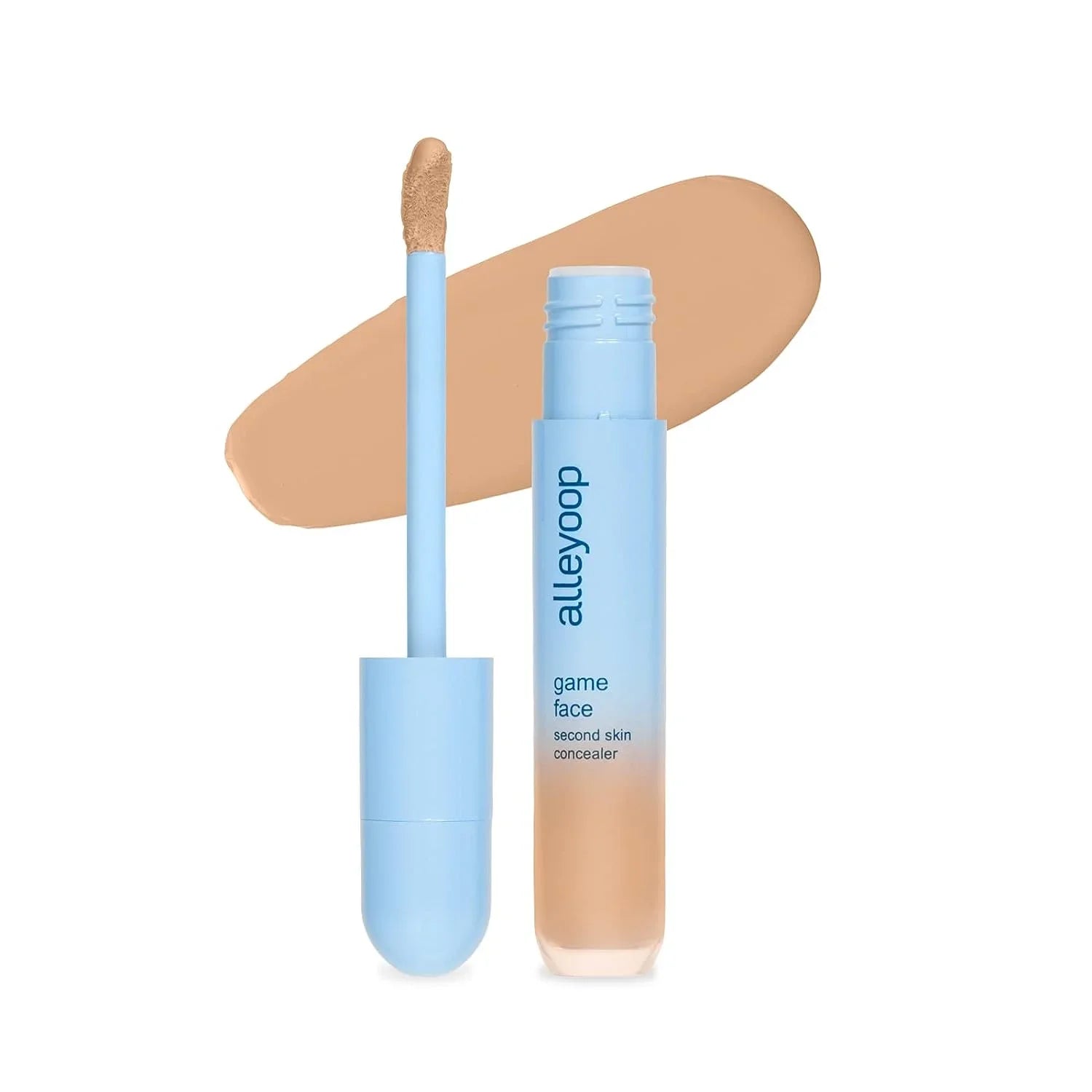 Alleyoop Game Face Concealer Makeup, Lightweight to Medium Buildable Coverage Under Eye Concealer, For Blemishes, Crease-proof and Hydrating with Aloe Stem Cell, Smooth Second Skin Finish -