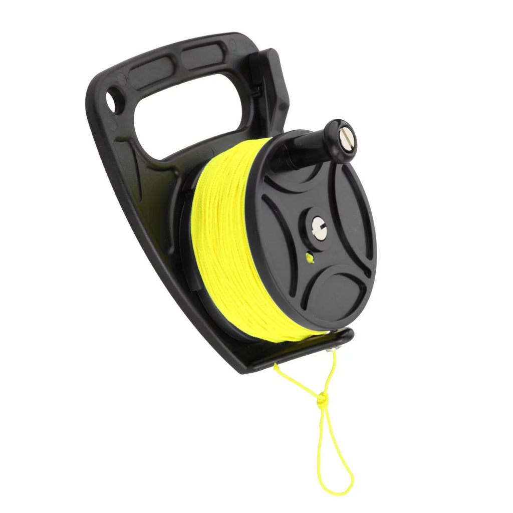Heavy Duty Scuba Reel Handle Kayak Anchor Safety Gear for Spear Fishing Underwater Wreck Exploration Recreational Diving Black 83 meters