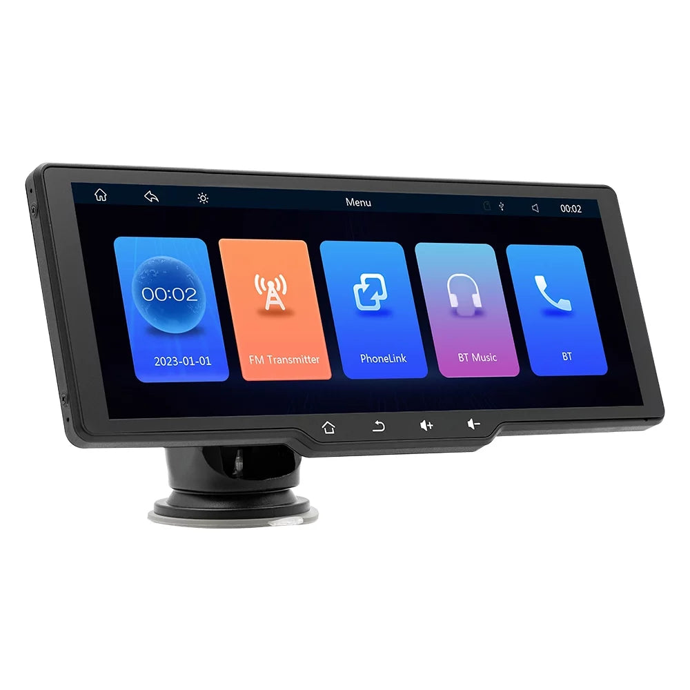 Apexeon Car Player， Portable Wireless CarPlay, Multi-language Car Video Recorder, Auto Camcorder, 10.26in Car Rearview Camera, Mobilephone  Control