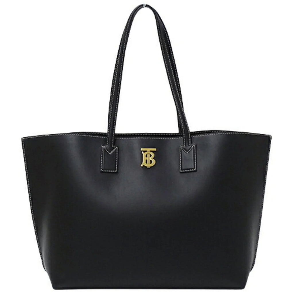 Pre-Owned Burberry  bag ladies tote shoulder leather black 8052726 (Good)