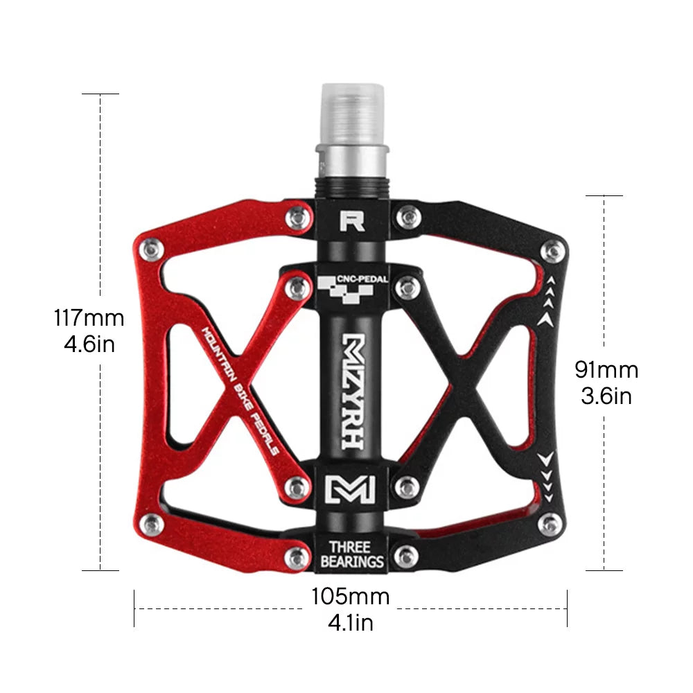 High Performance Aluminum Pedals for Mountain Bikes and Road Bikes, Lightweight and Durable