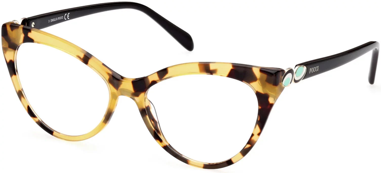 Eyeglasses Emilio Pucci  5196 055 Yellow/Havana / Shiny Black