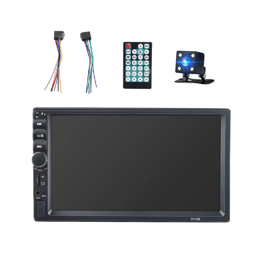 Car Radio Double Din Car Stereo 7 Inch Touch Screen with Bluetooth Mirror Link   Radio Audio Receiver with Backup Camera and Remote Control