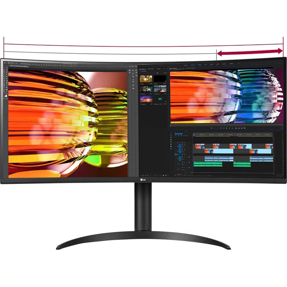 Open Box  34WP75C- 34" Curved UltraWide   10 160Hz  Type- Monitor with  FreeSync Premium Pro (65W Power Delivery)