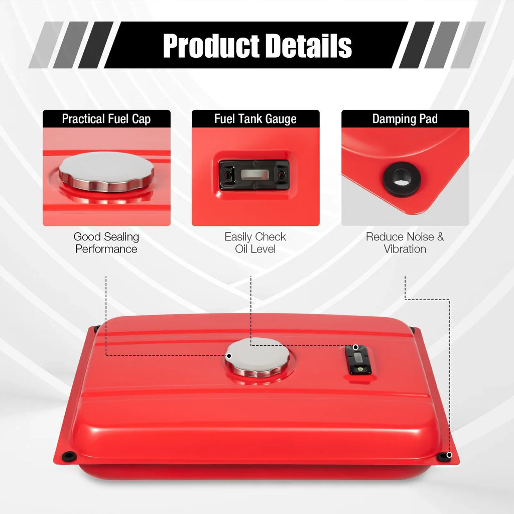5 Gallon Generator Fuel Tank Red Universal Fuel Tank for  18.9 Liter Equipment