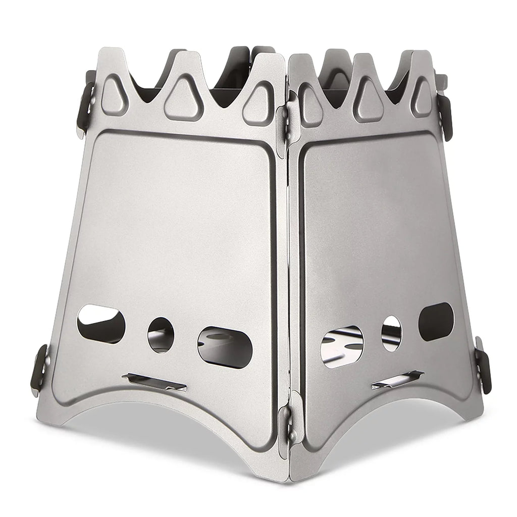 Lixada Compact Folding Wood Stove - Ideal for  Camping, Cooking, and Picnicking