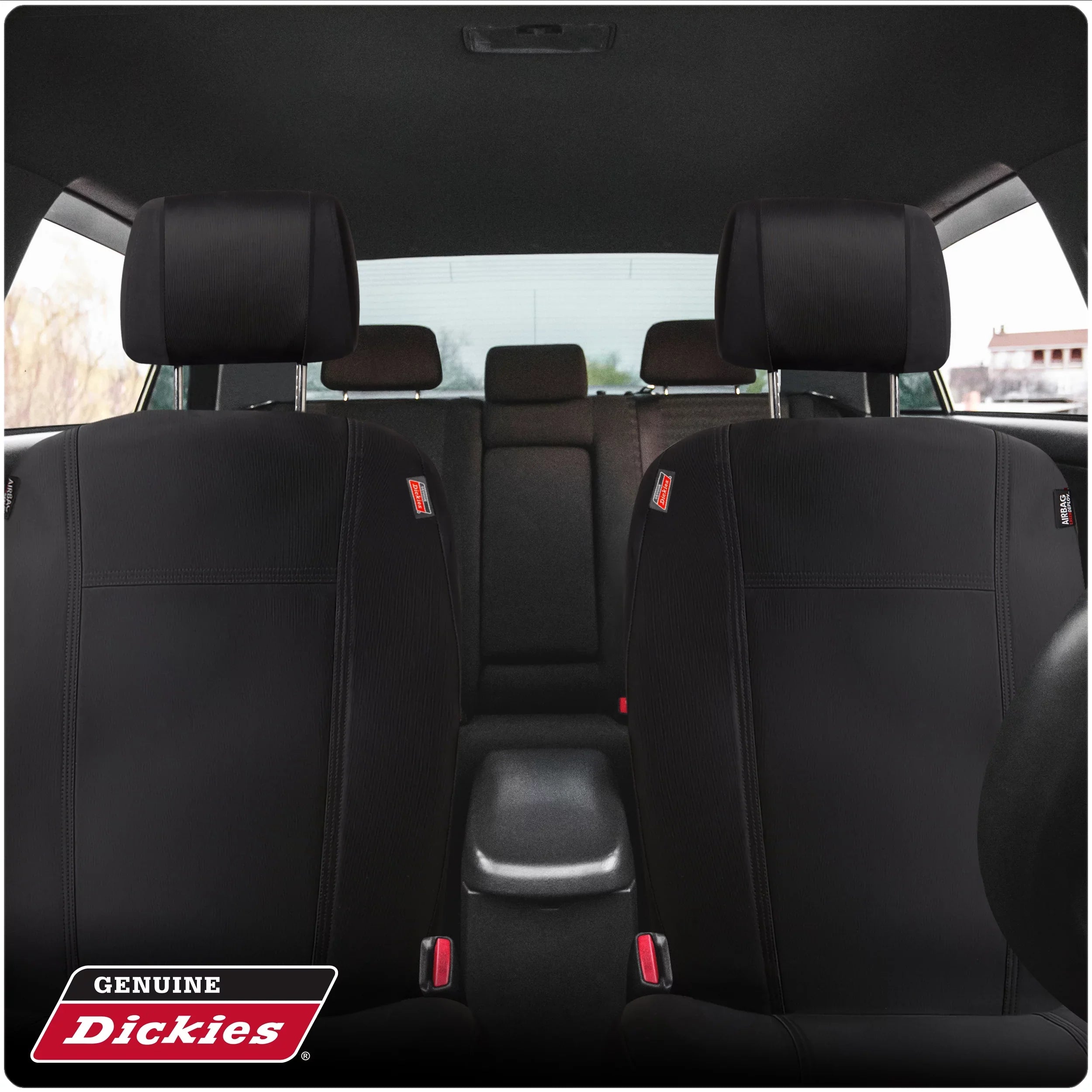 Dickies 2-Piece Black Puncture-Resistant Front Car, Truck,  Seat Covers, Protect from Pets, Universal Fit