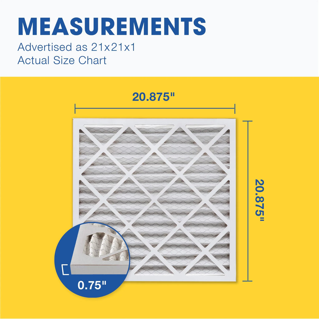 Aerostar 21x21x1  11 Pleated Air Filter,  Furnace Air Filter, 6 Pack