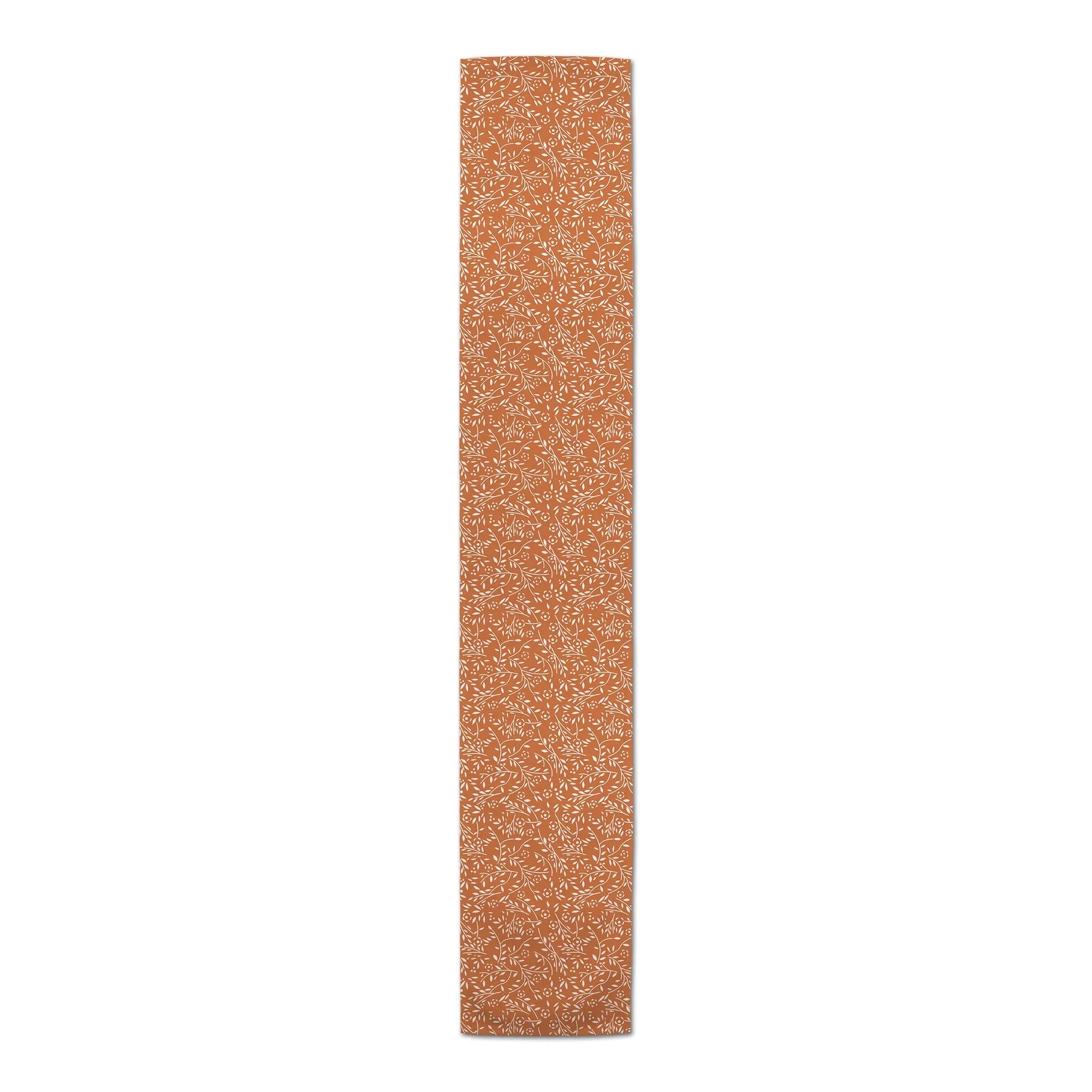 Creative Products Delicate Floral Pattern Orange 16x72 Poly Twill Table Runner