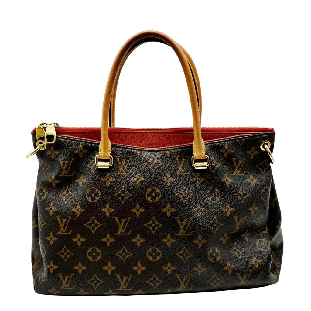 Pre-owned   Pallas  Monogram Canvas Shoulder Bag Brown
