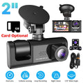 1080P Car Dual Dash Cam,  Front/Rear/Inside Dual Lens Dash Camera,  Video Recorder Camera with -sensor