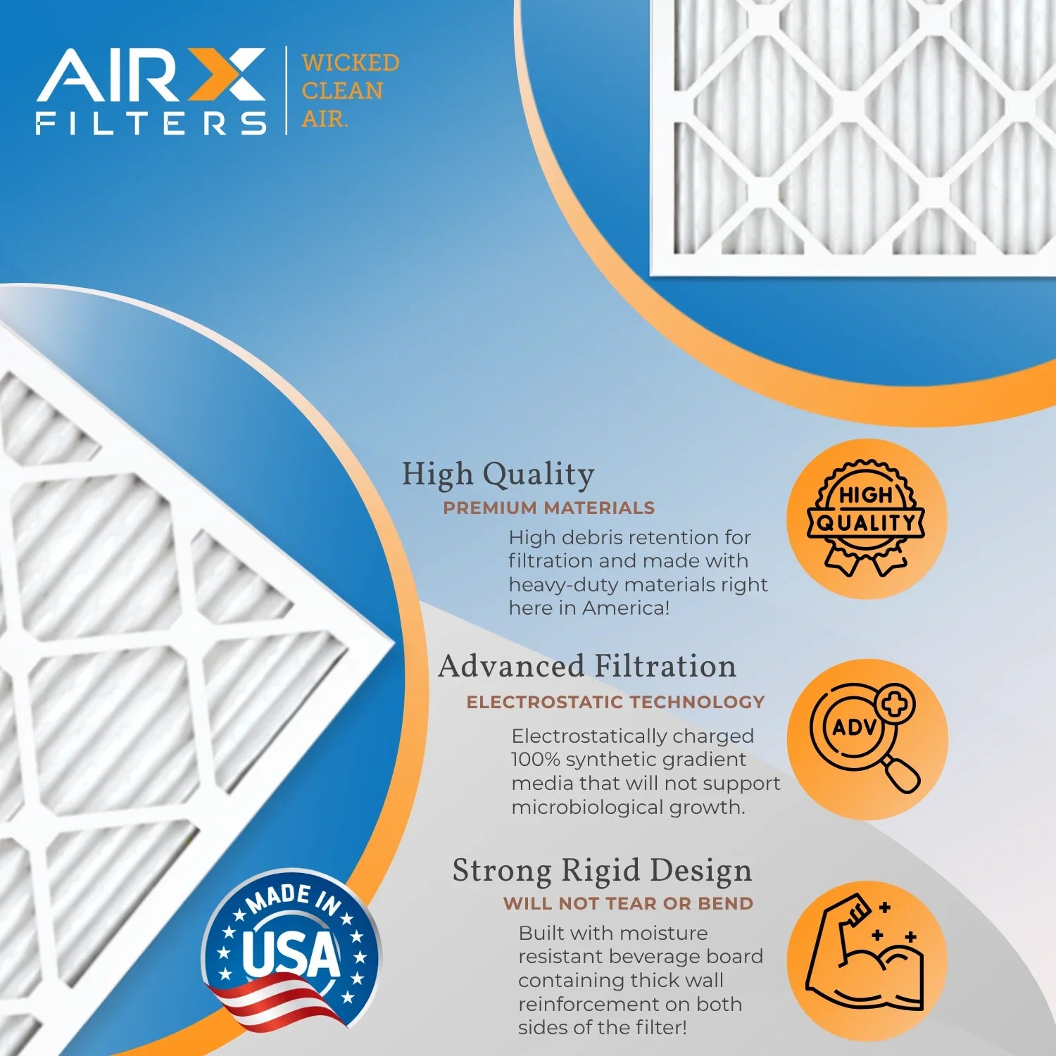 10x10x1 Air Filter  13 Comparable to  1500 - 2200 &  9 Electrostatic Pleated Air Conditioner Filter 6 Pack   Premium  Made 10x10x1 Furnace Filters by     .