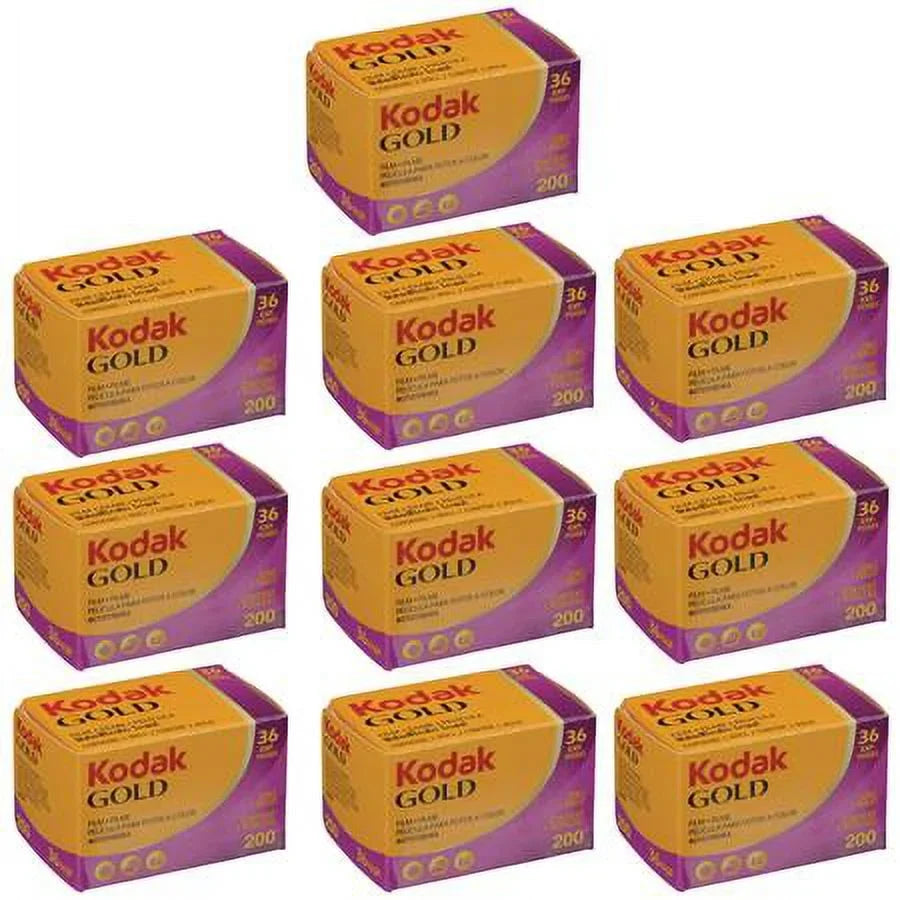 Kodacolor Gold 200 35mm Color Negative Roll Film, 200 , 36 Exposure, 10-Pack