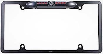 Car License Plate Frame Backup Rear View Camera Night Vision Parking 8IR Black