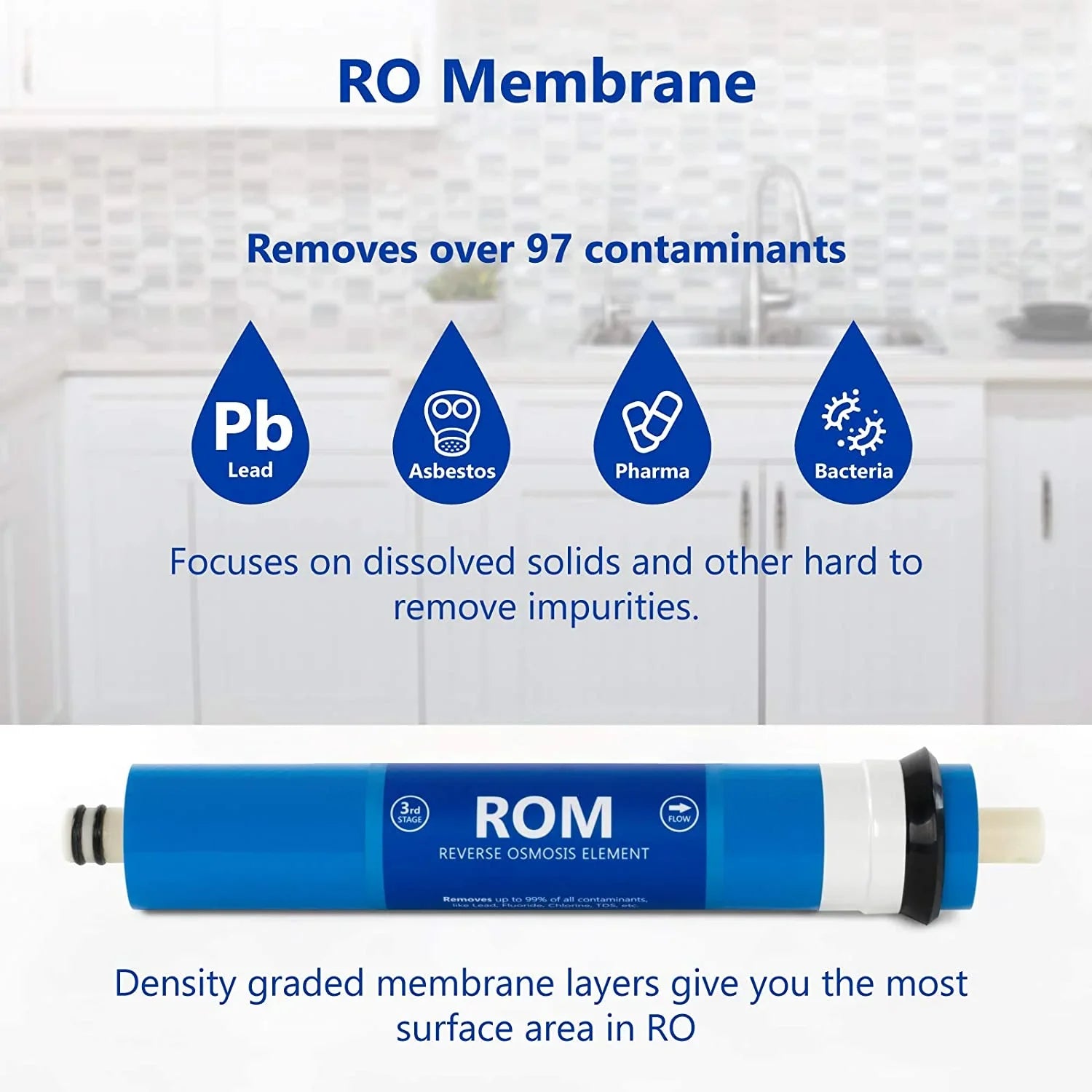 Countertop Reverse Osmosis System Filter Set  4 Replacement Filters  1?4” Quick Connect Filter Cartridges  Sediment And Carbon Filters  100   Membrane  6 Month Filter Set