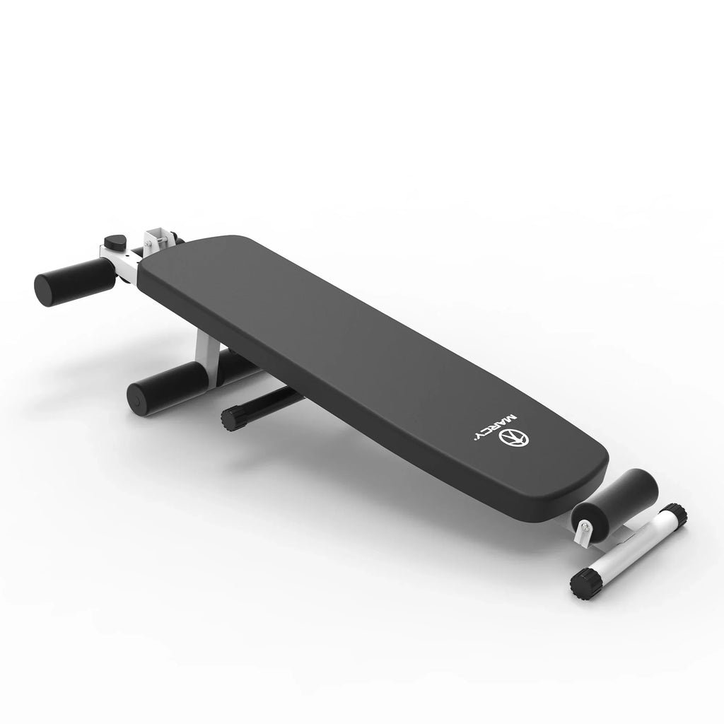 Marcy Folding Utility Bench Slant Board w/Headrest for Home Gym Exercise