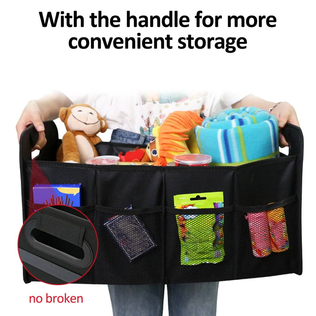 Docooler Car Trunk Organizer Car Trunk Storage Box Automotive Cargo Organizer Oxford Cloth Folding Car Storage Box 55L