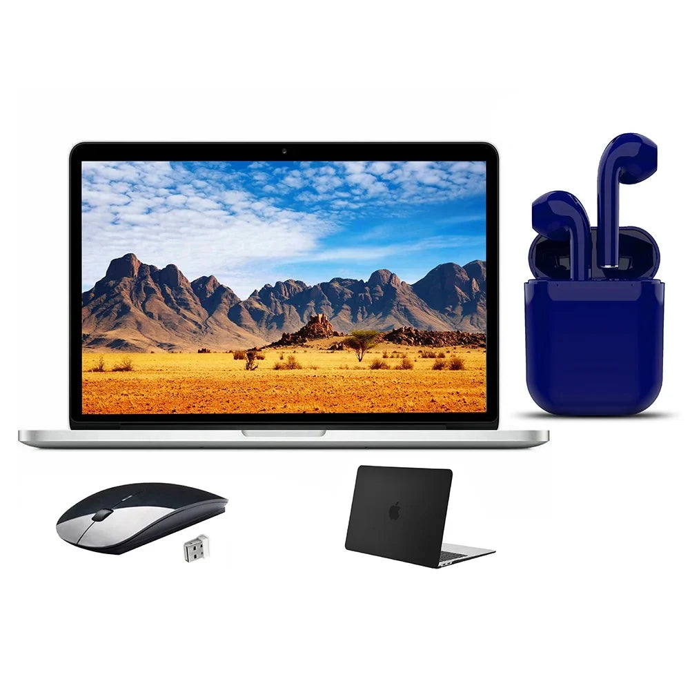 Restored Apple MacBook Pro 2.5GHz 13.3-inch 4GB  1TB  Bundle: Black Case, Wireless Mouse, Bluetooth/Wireless Airbuds By Certified 2 Day Express (Refurbished)