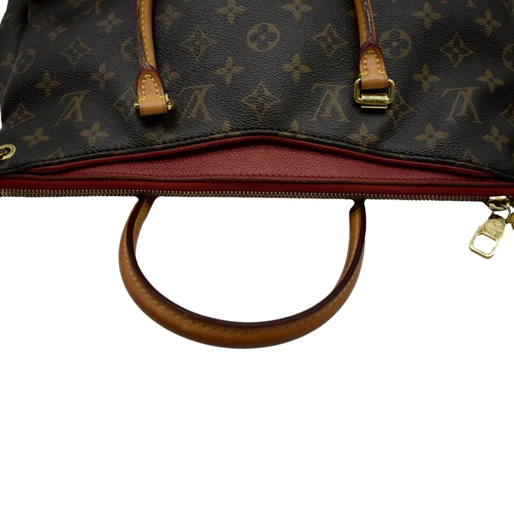 Pre-owned   Pallas  Monogram Canvas Shoulder Bag Brown