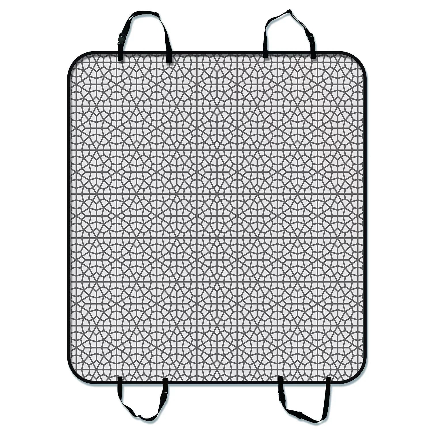 Popular Graceful Grey Circles And Little Pattern Pet Car Seat Cover Dog Car Seat Mat Hammock Cargo Mat Trunk Mat For Cars Trucks and  54x60 inches