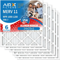 24x25x1 Air Filter  11 Comparable to  1000,  1200 &  7 Electrostatic Pleated Air Conditioner Filter 6 Pack  Premium  Made 24x25x1 Furnace Filters by     .
