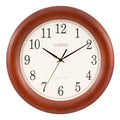 La Crosse Technology 12.5 Inch Cherry finish Oak Wood Atomic Analog Clock, -3122A-Int