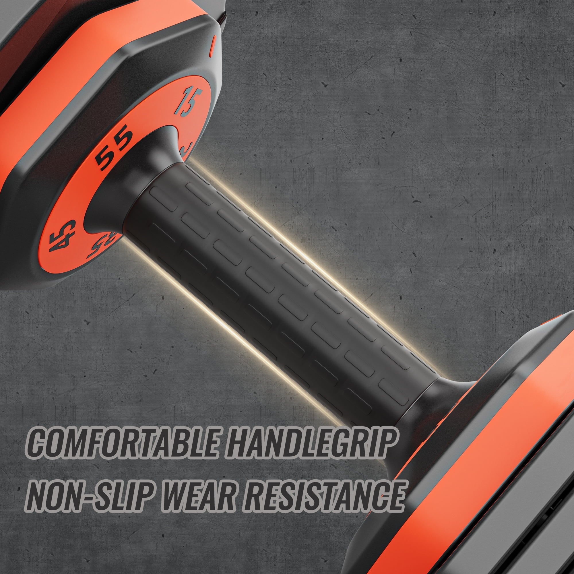55LB 5 in 1 Single Adjustable Dumbbell,Free Dumbbell Weight Adjust with Anti-Slip Metal Handle, Ideal for Full-Body Home Gym Workouts