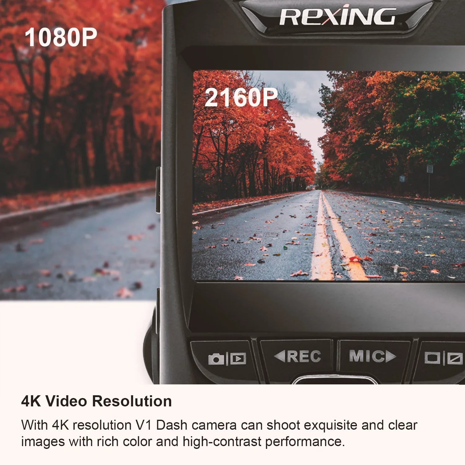 Rexing -4K Ultra  Car Dash Cam