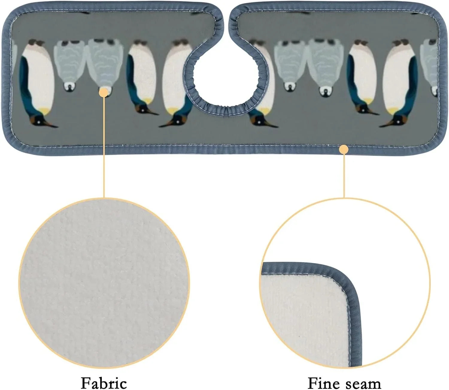 3PCS Faucet Absorbent Mat, Sea Bird Penguin Washable Sink Splash Guard Drip Catcher, Kitchen Bath Countertop Microfiber Sink Drying Mats for Kitchen