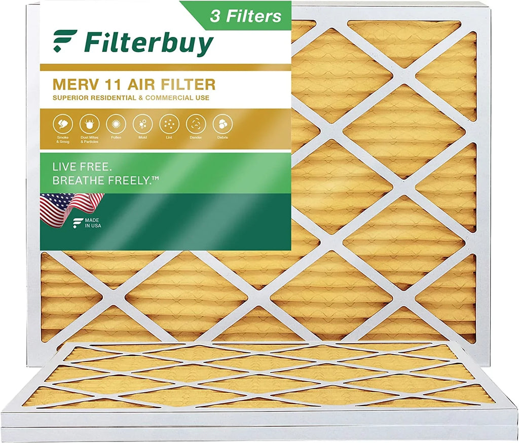 Filterbuy 24x30x1  11 Pleated   Furnace Air Filters (3-Pack)